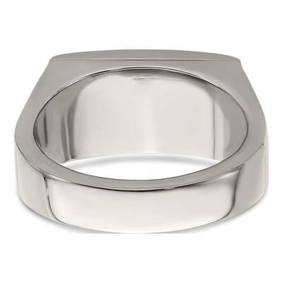 Titanium 10mm Black Leather Wedding Band – view 6