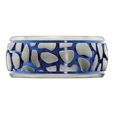 Titanium 10mm Blue Anodized Wedding Band – view 3
