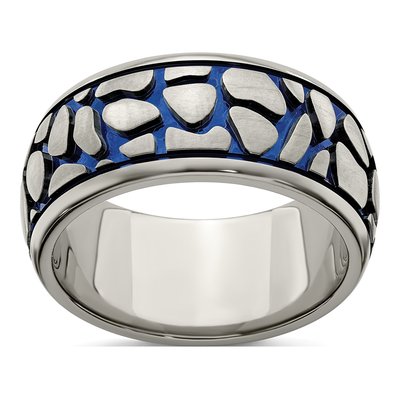 Titanium 10mm Blue Anodized Wedding Band
