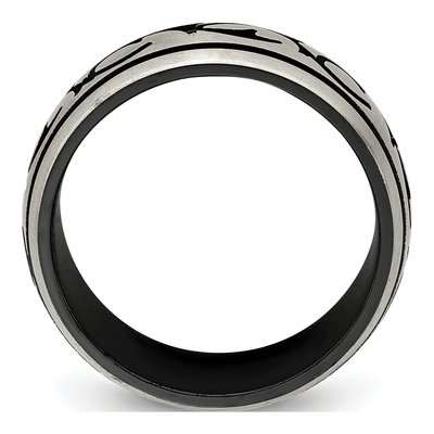 Titanium 10mm Black Wedding Band – view 2