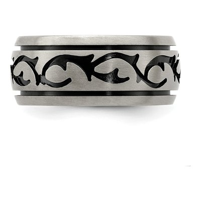 Titanium 10mm Black Wedding Band – view 3