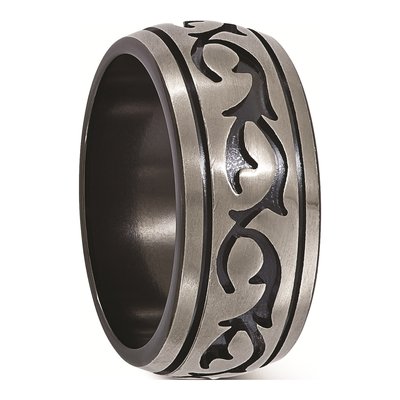 Titanium 10mm Black Wedding Band – view 6