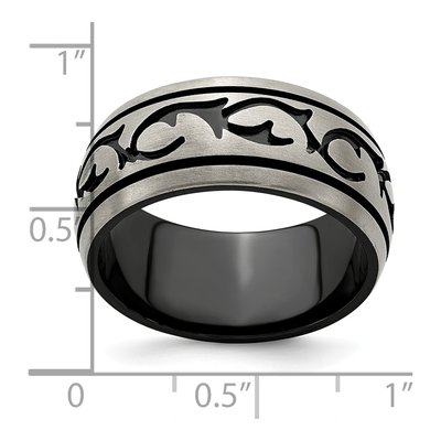 Titanium 10mm Black Wedding Band – view 8