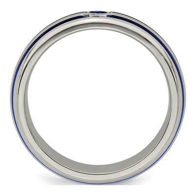 Titanium Sapphire Anodized Ring – view 2