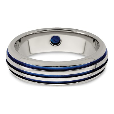 Titanium Sapphire Anodized Ring – view 5