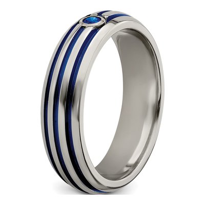 Titanium Sapphire Anodized Ring – view 6