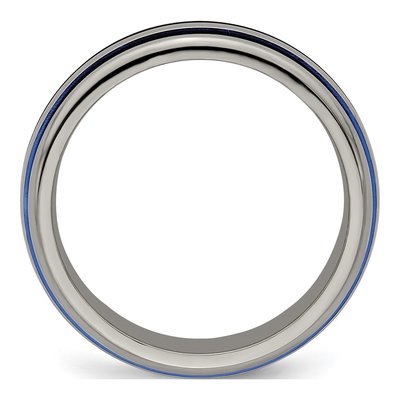Titanium 6mm Blue Anodized Wedding Band – view 2