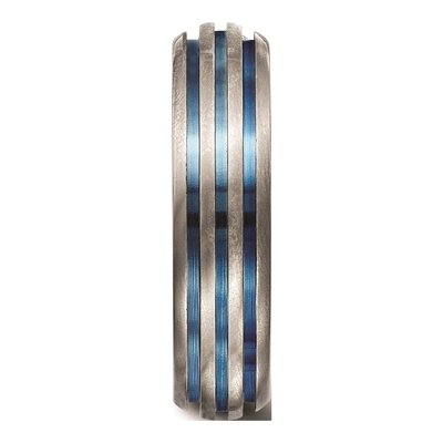 Titanium 6mm Blue Anodized Wedding Band – view 3