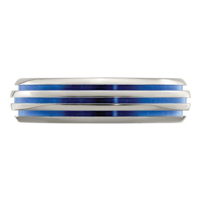 Titanium 6mm Blue Anodized Wedding Band – view 4