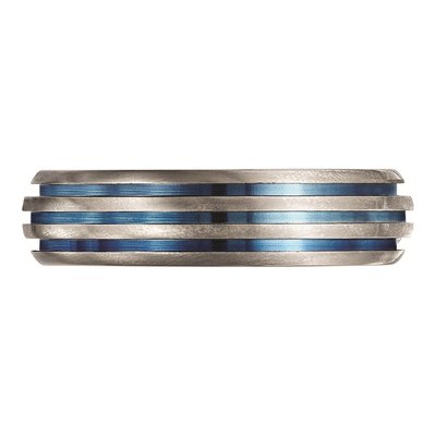 Titanium 6mm Blue Anodized Wedding Band – view 5