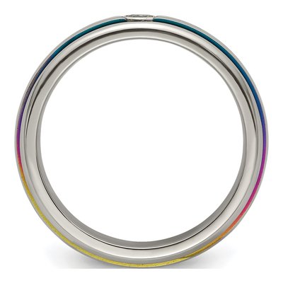 Titanium 6mm Rainbow Anodized Wedding Band – view 3