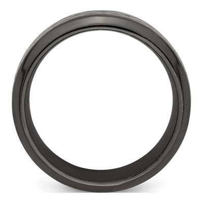 Titanium & Sterling Silver 9mm Black Celtic Wedding Band – view 3