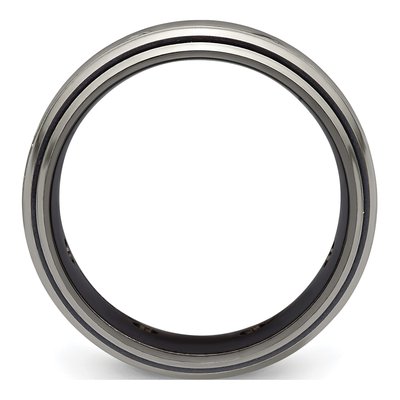 Titanium 9mm Black Sapphire Wedding Band – view 3