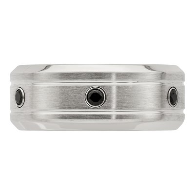 Titanium & Sterling Silver Black Spinel Ring – view 4