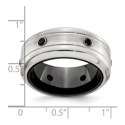 Titanium & Sterling Silver Black Spinel Ring – view 7