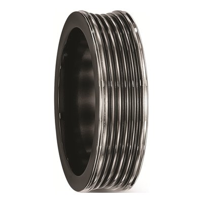 Titanium 7mm Black Concave Wedding Band – view 5