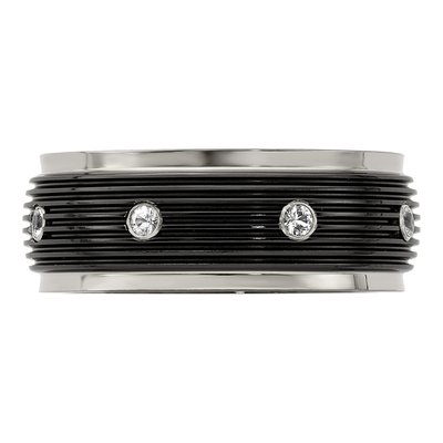 Titanium 9mm Black Wedding Band – view 3