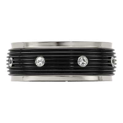 Titanium 9mm Black Wedding Band – view 4