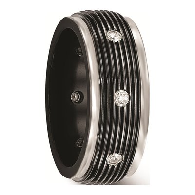 Titanium 9mm Black Wedding Band – view 5