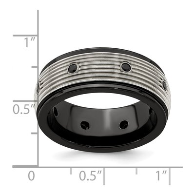 Titanium Black Spinel Ring – view 7