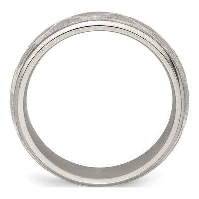 Titanium & Sterling Silver 6mm Infinity Wedding Band – view 2