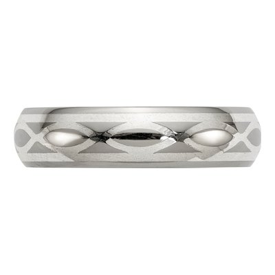 Titanium & Sterling Silver 6mm Infinity Wedding Band – view 3