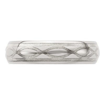 Titanium & Sterling Silver 6mm Infinity Wedding Band – view 4