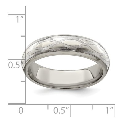 Titanium & Sterling Silver 6mm Infinity Wedding Band – view 7