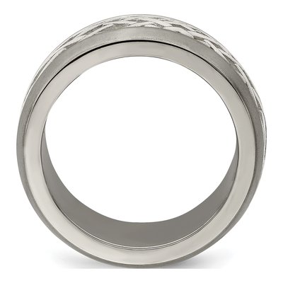 Titanium & Sterling Silver 11mm Weave Wedding Band – view 2