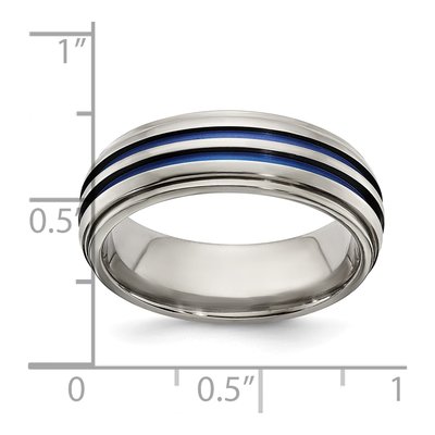 Titanium Blue Anodized 7mm Band – view 5