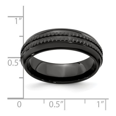 7mm Black Ti Kensington Band – view 6