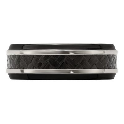 Men's Titanium Black Carbon Fiber Band – view 3