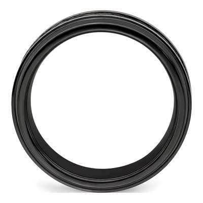 Men's Titanium Black Carbon Fiber Band