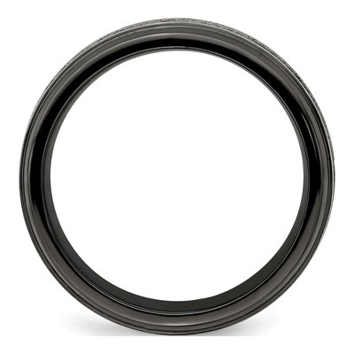 Men's Black Titanium Comfort Fit Ring – view 2