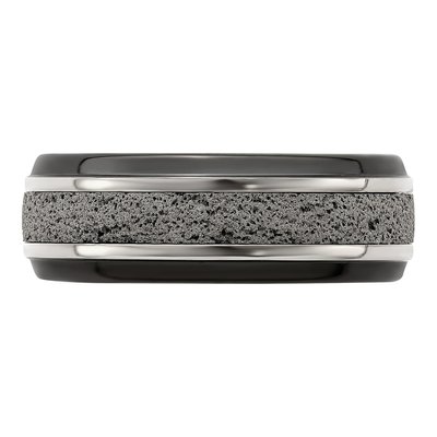 Men's Black Titanium Comfort Fit Ring – view 3