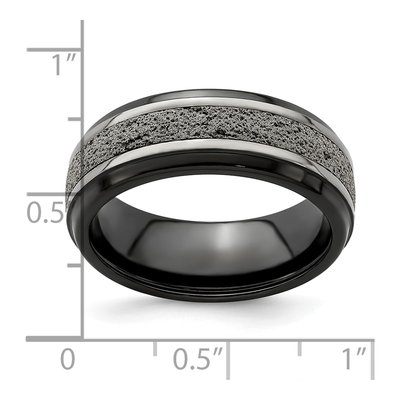 Men's Black Titanium Comfort Fit Ring – view 5