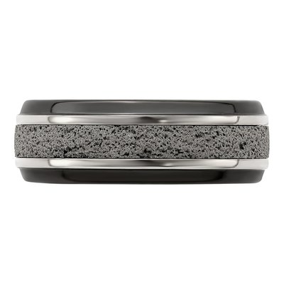 Men's Black Titanium Comfort Fit Ring – view 6