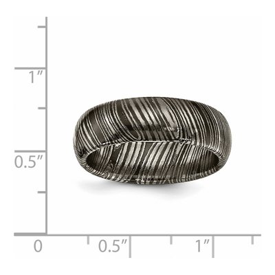Titanium 7mm Domed Band Ring – view 5