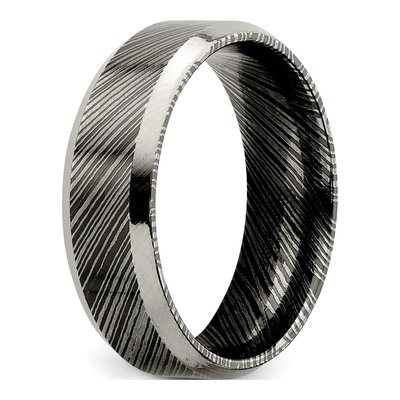 Titanium 7mm Beveled Band Ring – view 5