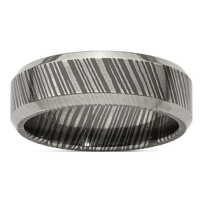 Titanium 7mm Beveled Band Ring