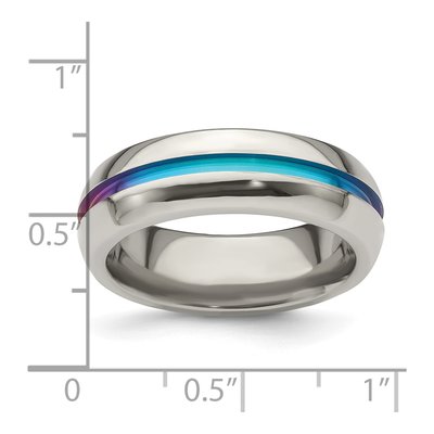 Titanium 7mm Rainbow Comfort-Fit Band – view 4