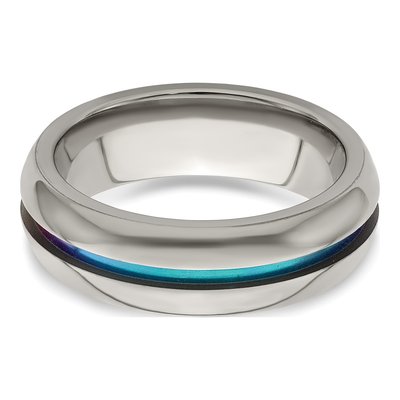 Titanium 7mm Rainbow Comfort-Fit Band – view 6