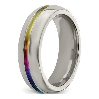 Titanium 7mm Rainbow Comfort-Fit Band – view 7
