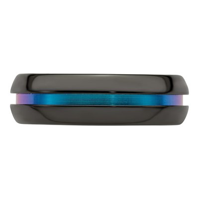 Titanium 7mm Black Ti Rainbow Anodized Comfort-Fit Band – view 5