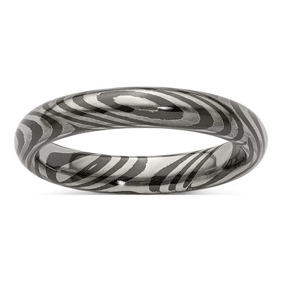 Men's Titanium 4mm Domed Comfort-Fit Band