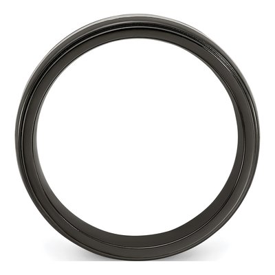 Titanium 6mm Black Step-Down Comfort-Fit Band – view 2