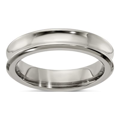 Men's Titanium 5mm Concave Comfort-Fit Band