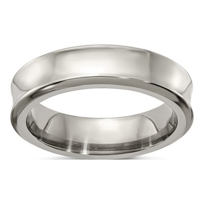 Titanium 6mm Concave Comfort-Fit Band