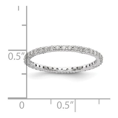 14K White Gold 1/2 ct tw Lab-Grown Diamond Eternity Band – view 4