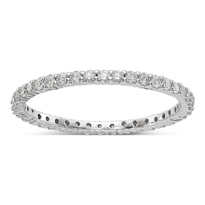 14K White Gold 1/2 ct tw Lab-Grown Diamond Eternity Band